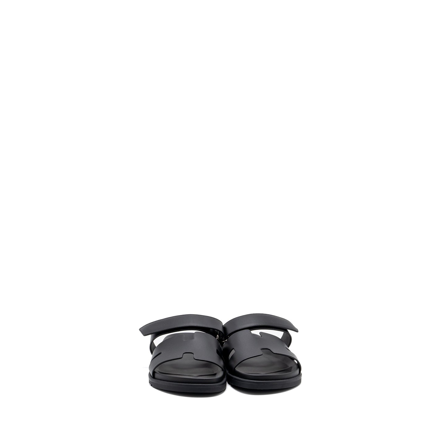 Hermes size 41 chypre sandals calfskin black