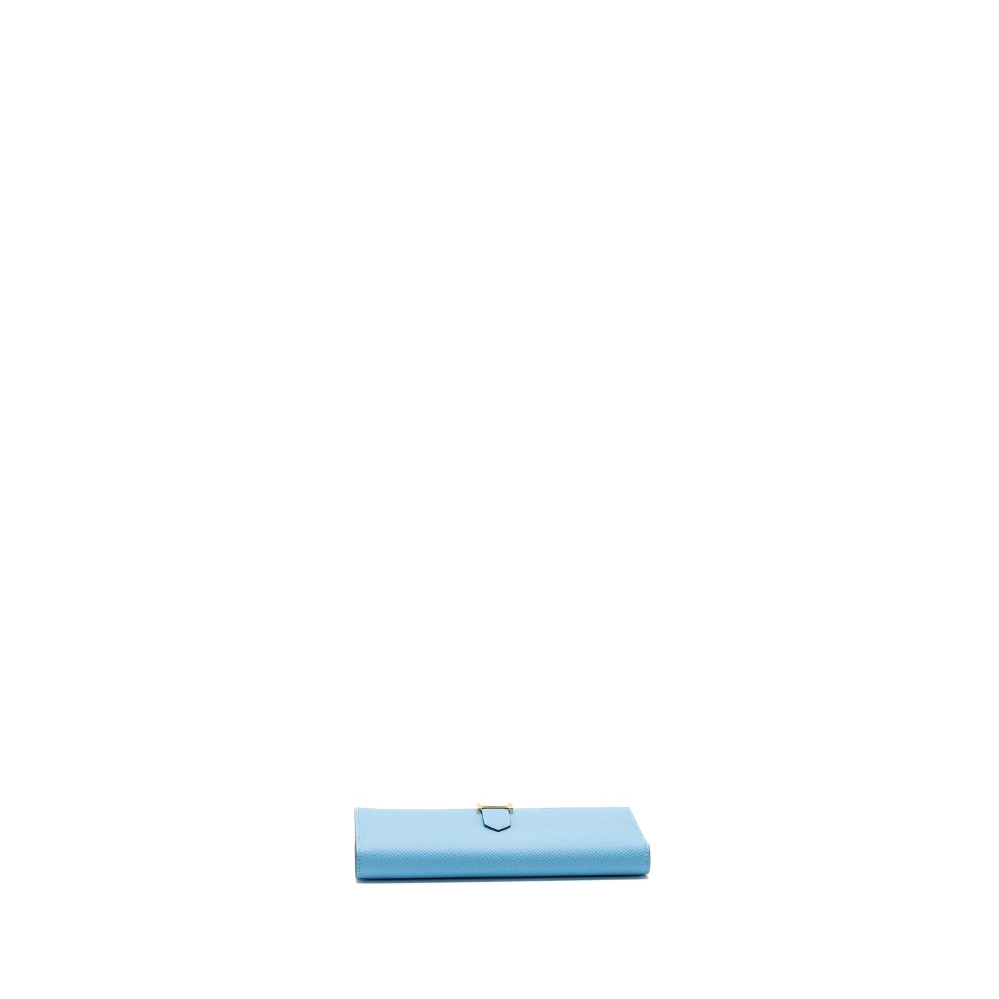 HERMES BEARN WALLET EPSOM BLUE/GREEN GHW STAMP U