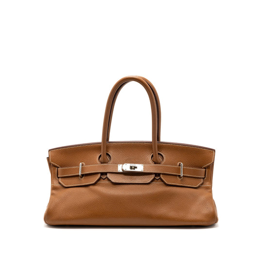 hermes shoulder birkin clemence gold SHW stamp square I