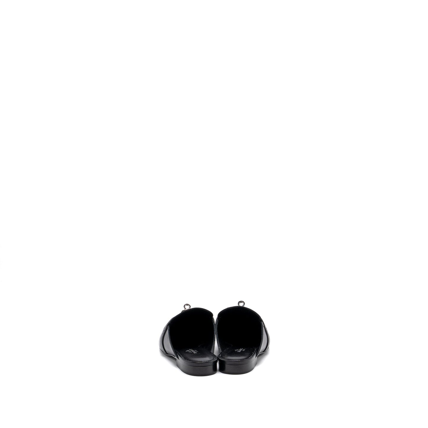hermes size 37.5 OZ mule goatskin black SHW