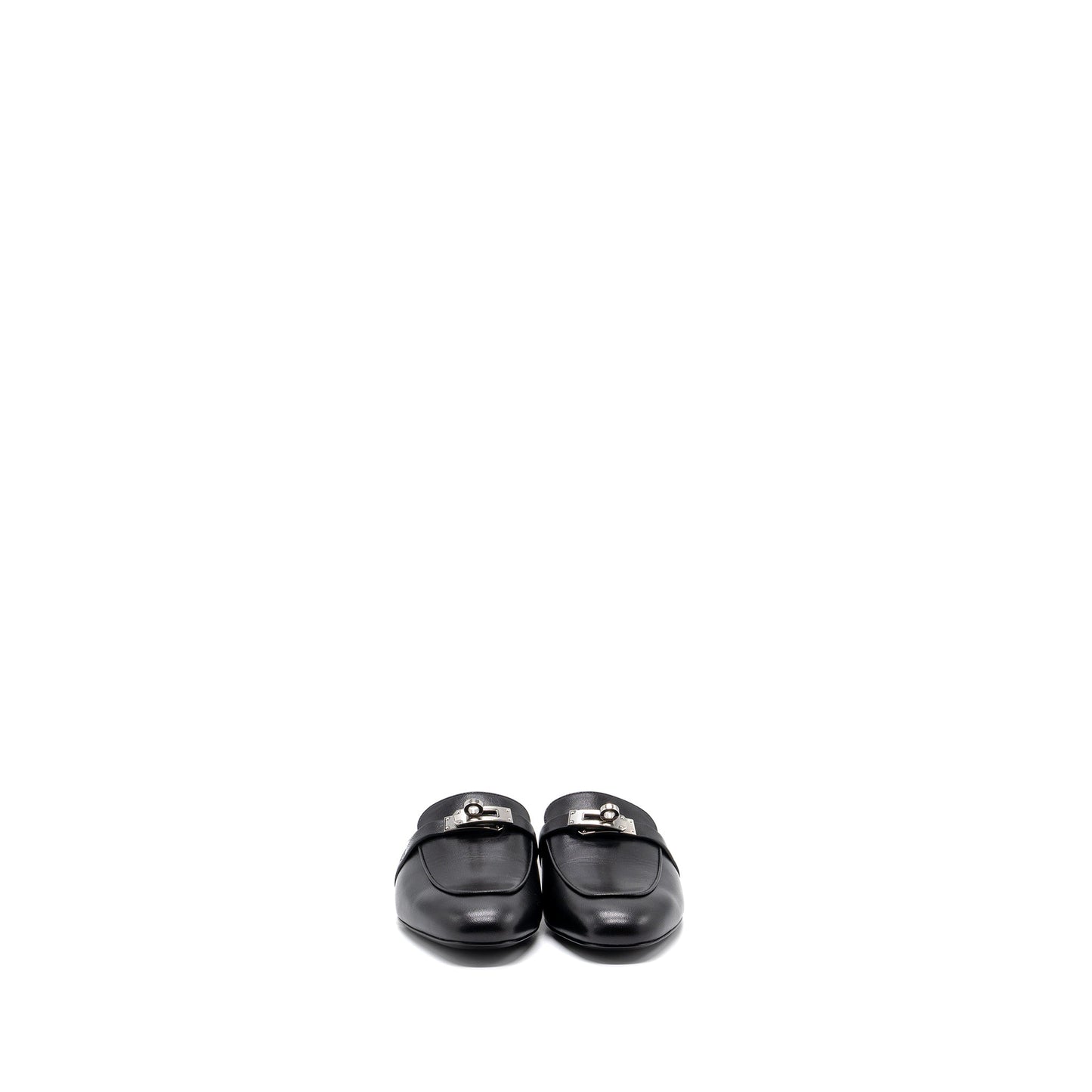 hermes size 37.5 OZ mule goatskin black SHW