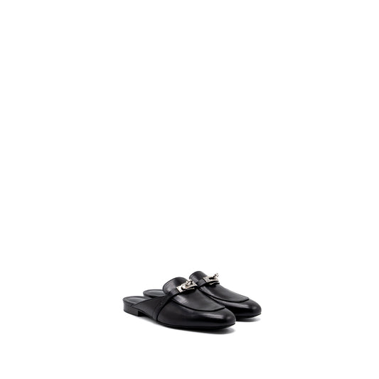 hermes size 37.5 OZ mule goatskin black SHW