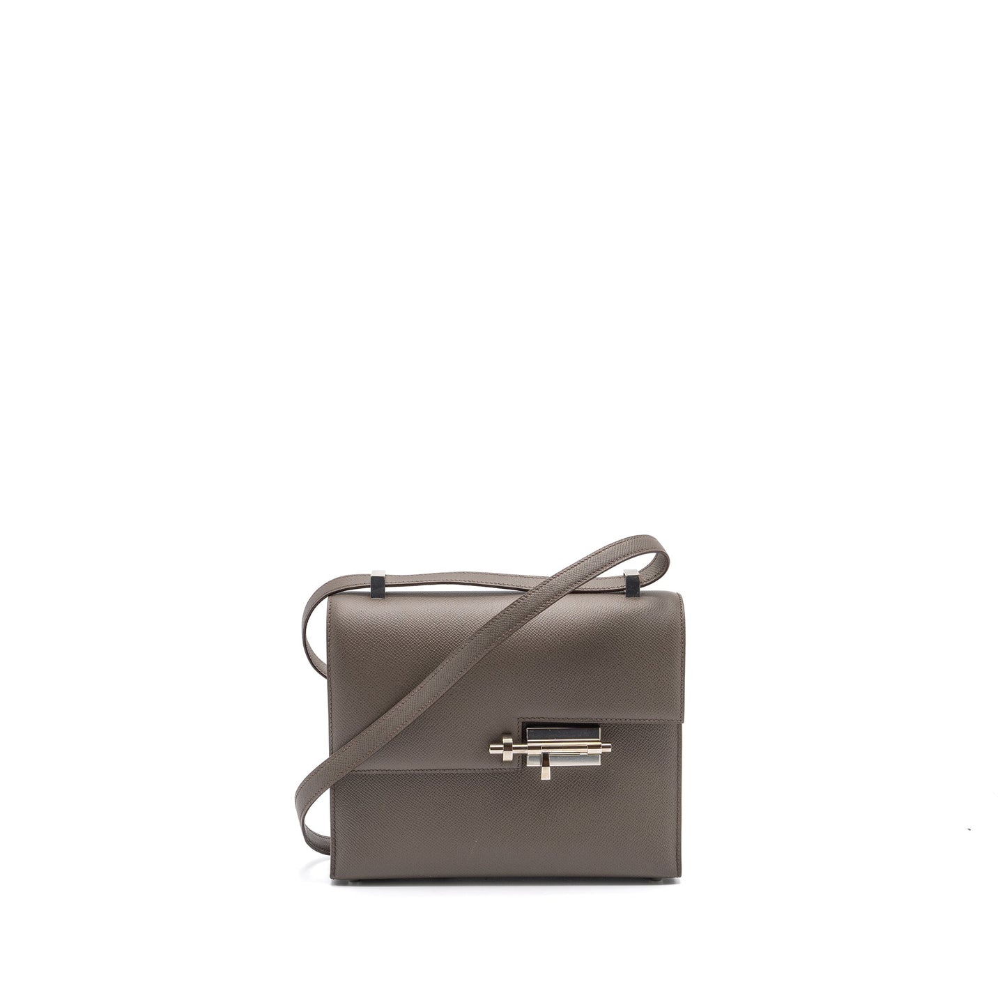 Hermes verrou 21 epsom gris etain SHW stamp X