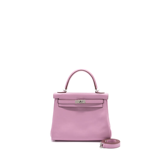 Hermes Kelly 25 Swift X9 Mauve Sylvestre SHW Stamp Z