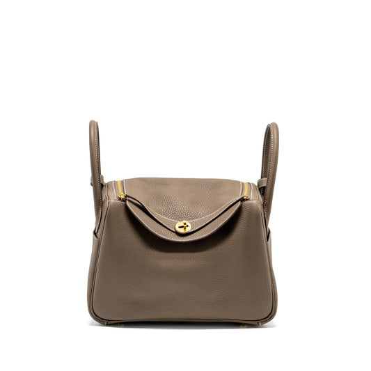 Hermes Lindy 30 clemence etoupe GHW stamp Y