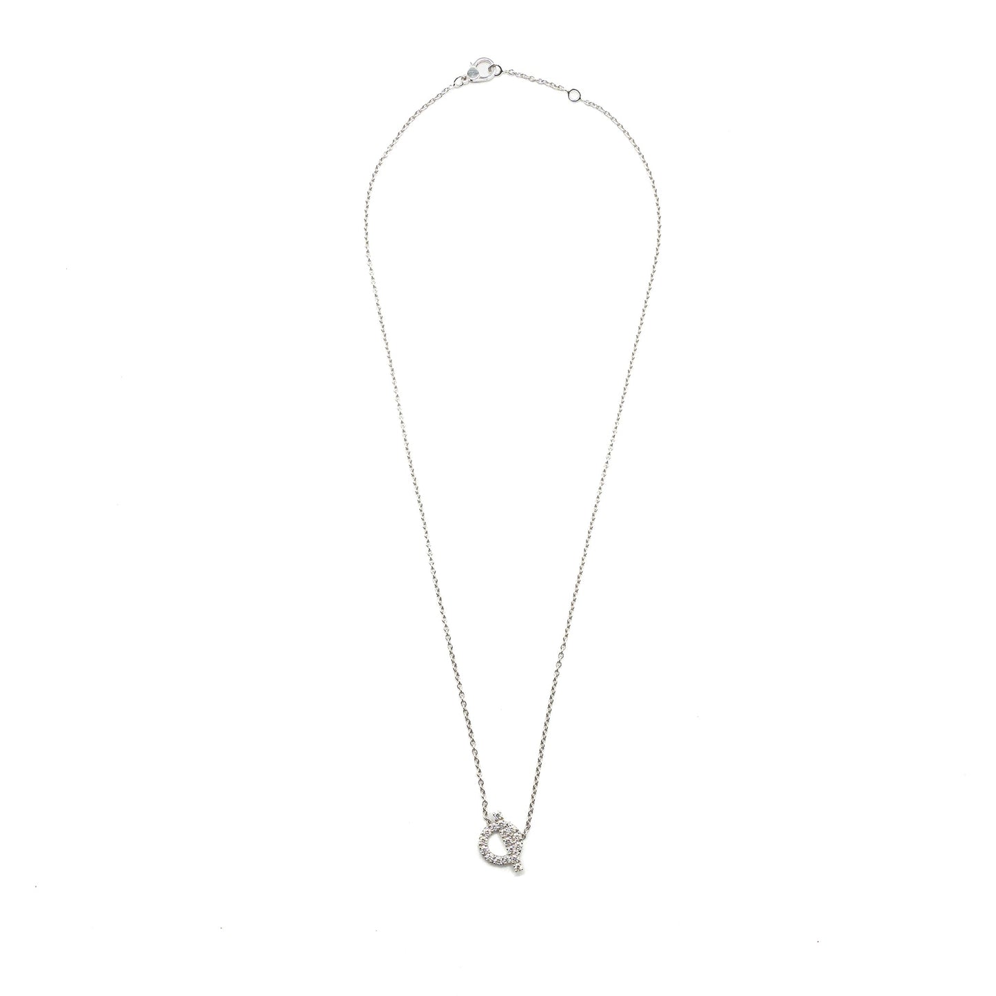 Hermes finesse pendant white gold with diamonds