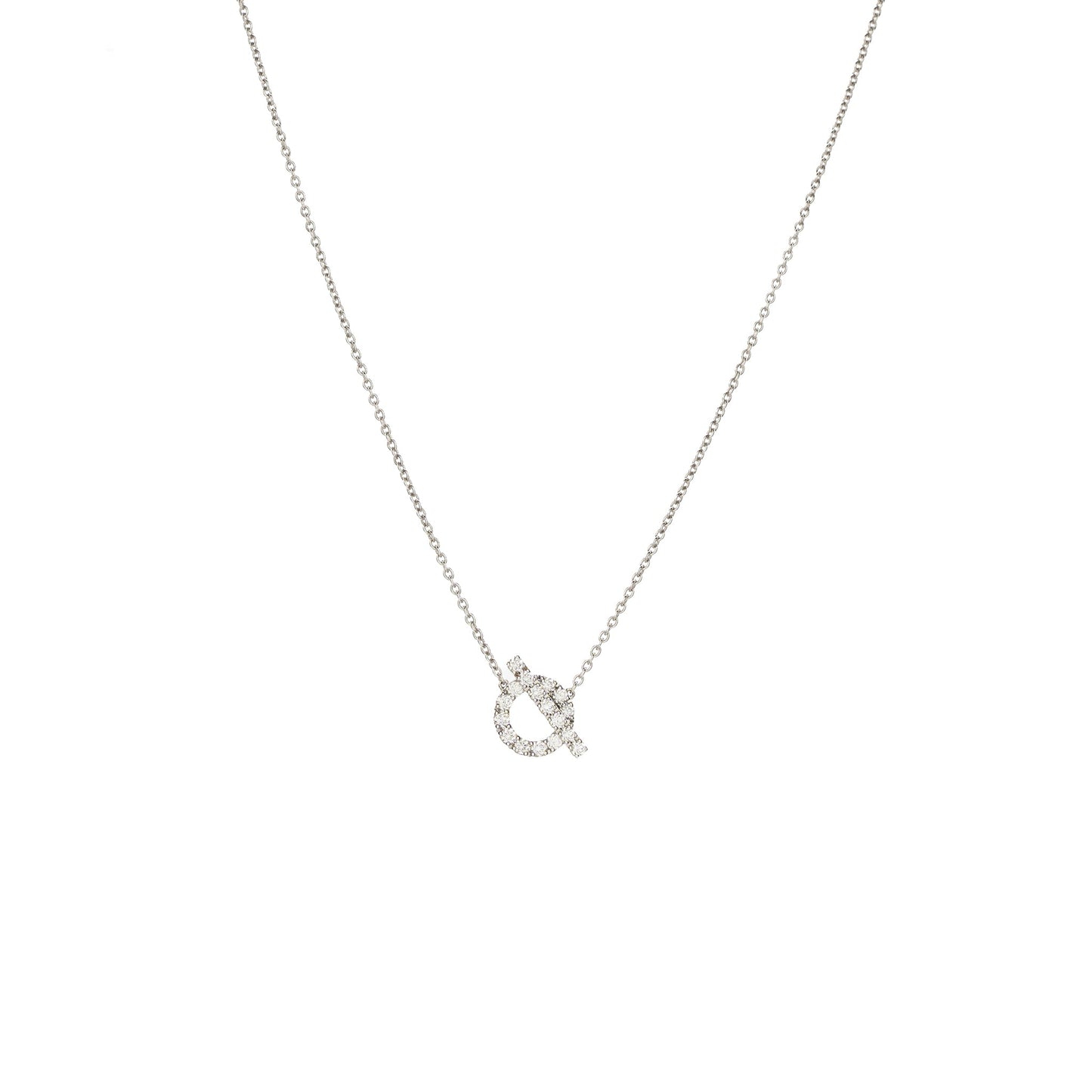 Hermes finesse pendant white gold with diamonds