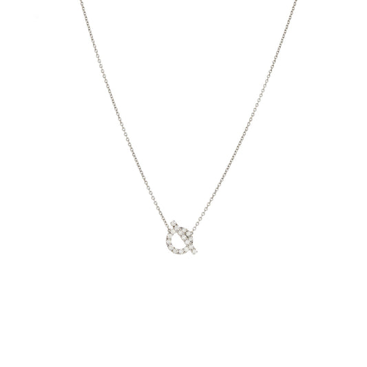 Hermes finesse pendant white gold with diamonds