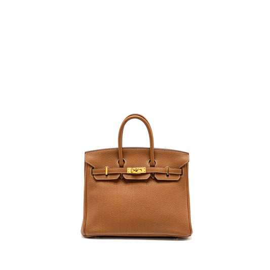 Hermes Birkin 25 Togo Gold GHW Stamp Square R