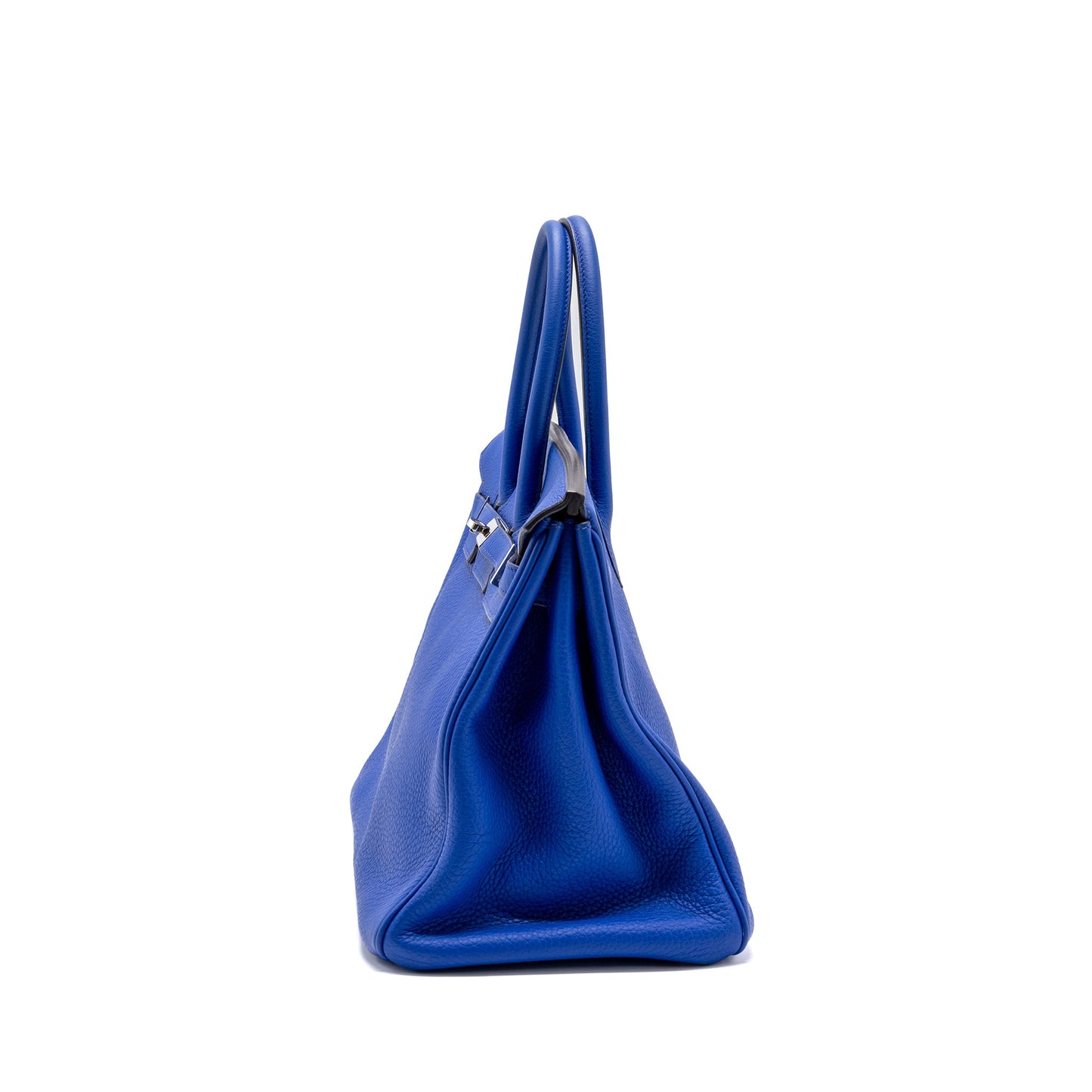 Hermes birkin 35 clemence blue electric SHW stamp square O