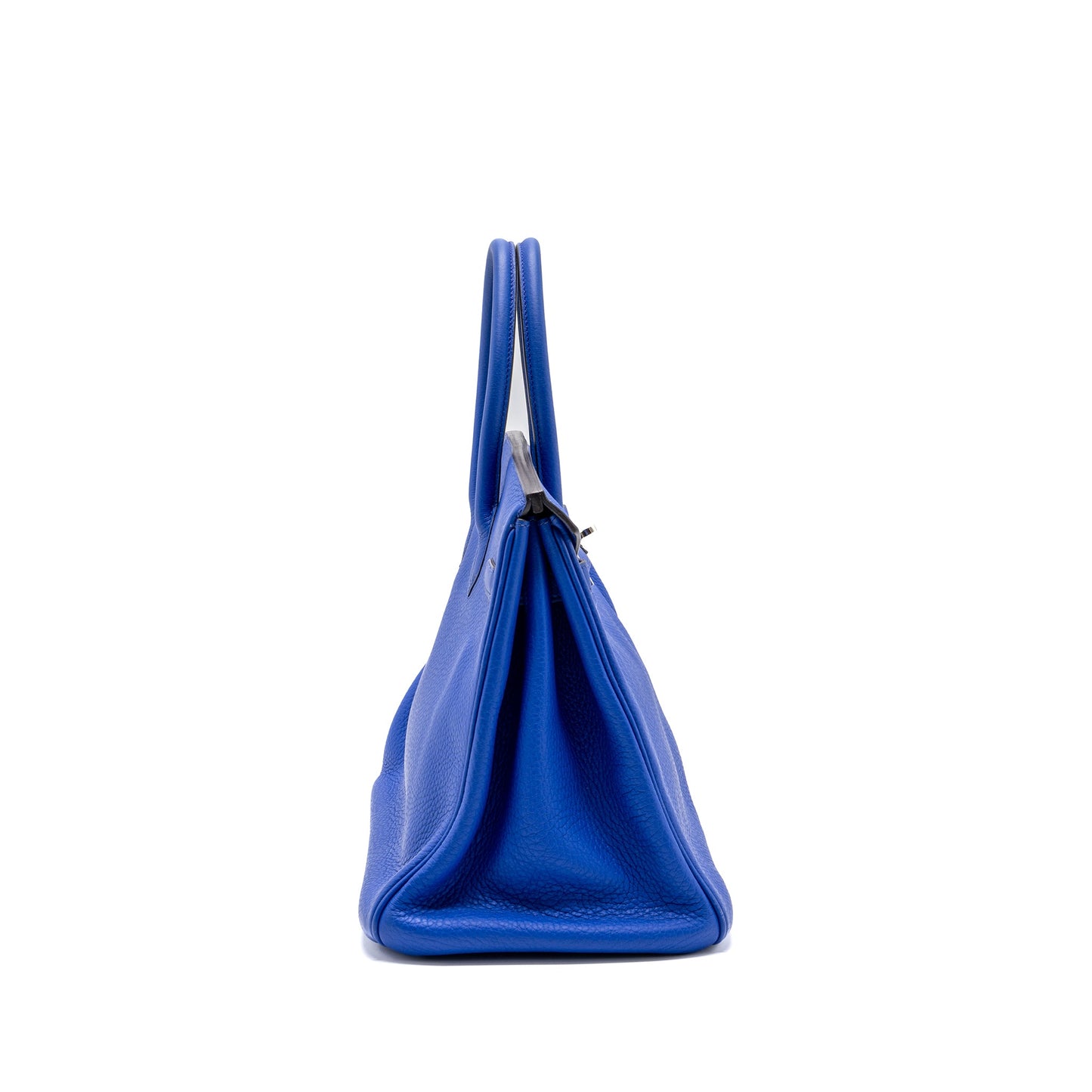 Hermes birkin 35 clemence blue electric SHW stamp square O
