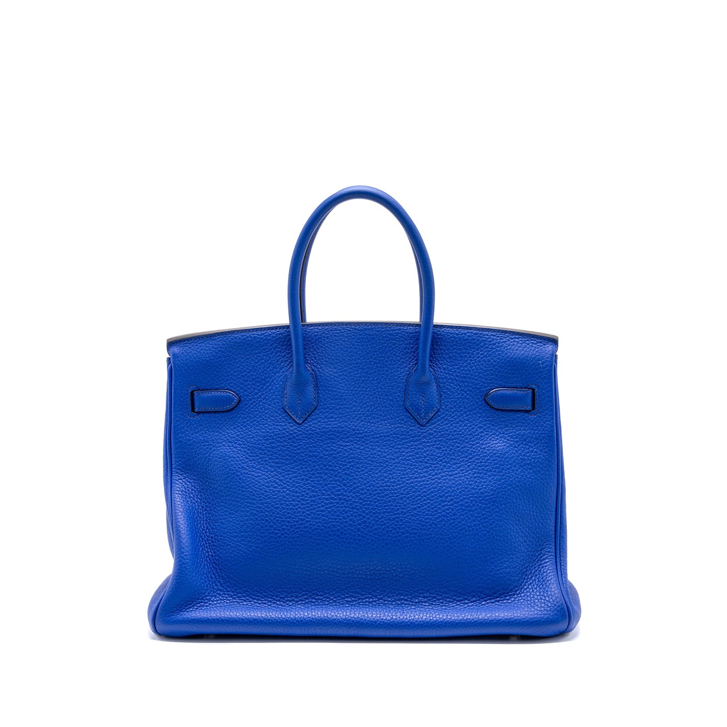 Hermes birkin 35 clemence blue electric SHW stamp square O