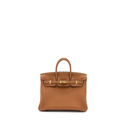 Hermes Birkin 25 Togo Gold GHW Stamp Y