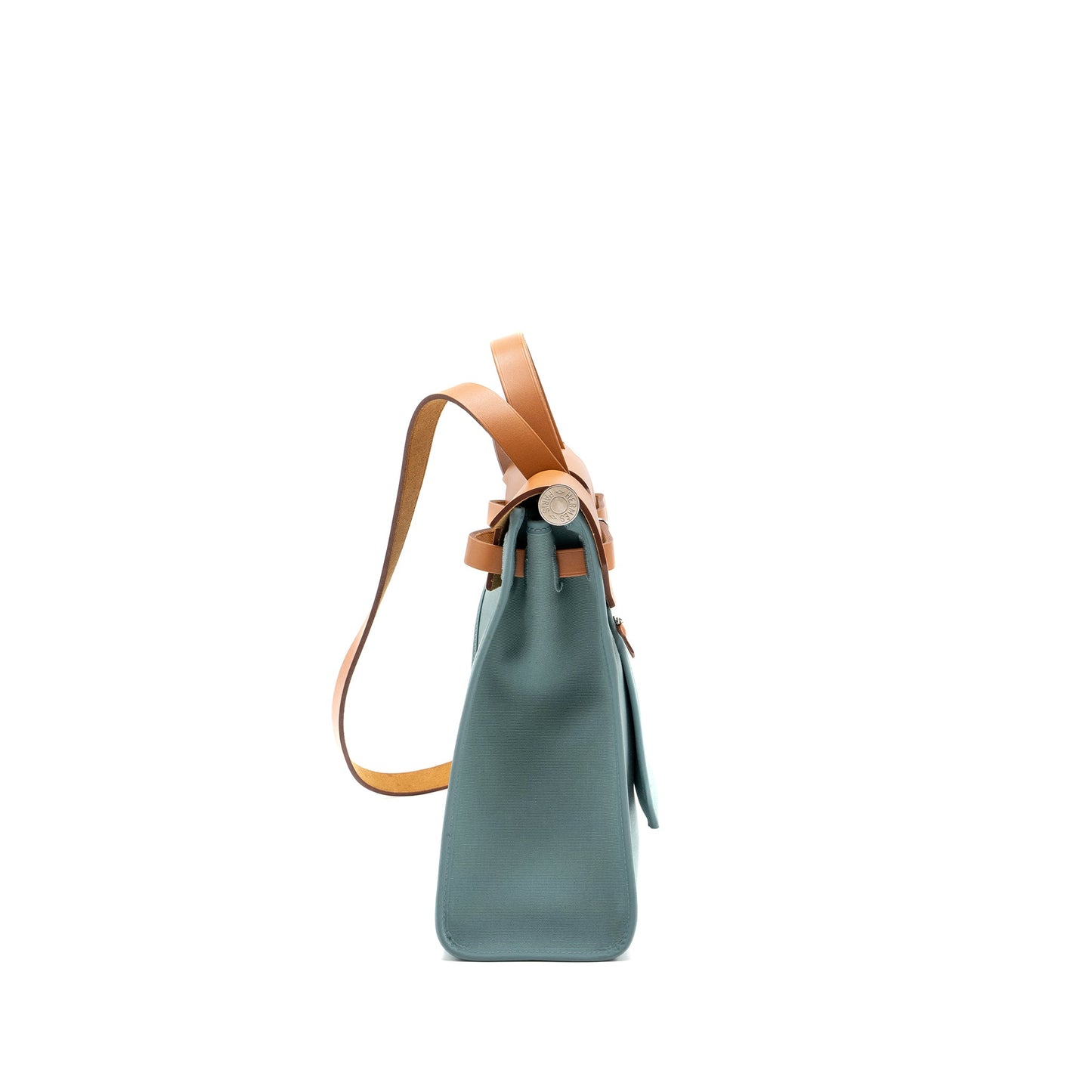 Hermes Herbag 31 Zip Bag light Blue Hunter/Canvas SHW Stamp Square R