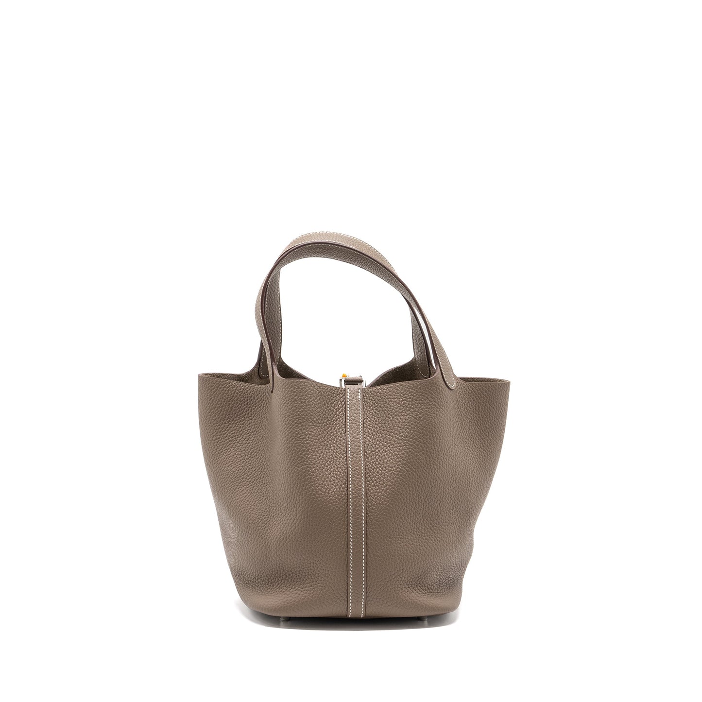 Hermes Picotin 22 Lock Bag Clemence Etoupe SHW Stamp Y