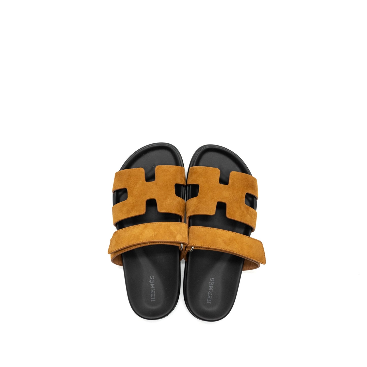 Hermes Size 37.5 Chypre Sandal Suede Goatskin Gold