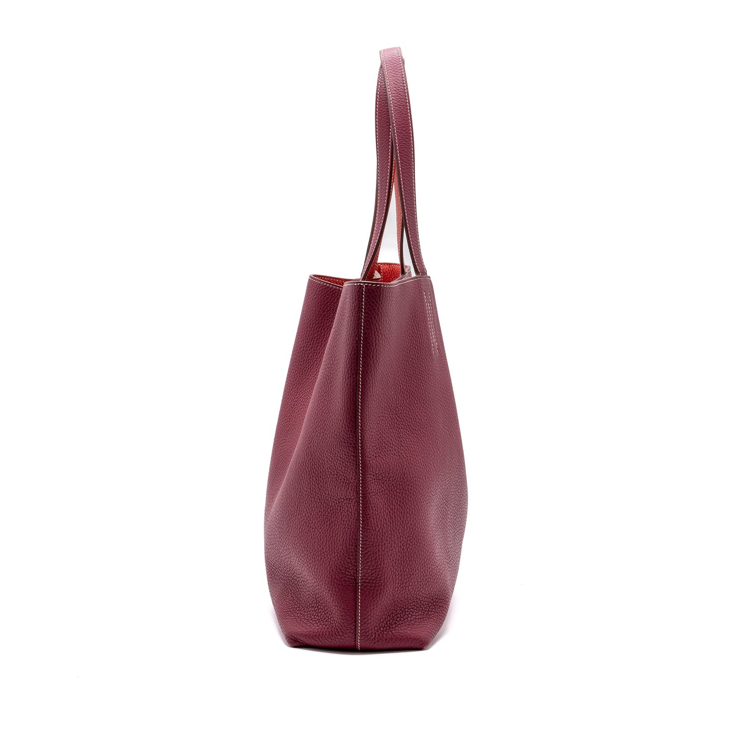 Hermes Double Sens Bag Clemence Dark Red/ Multicolour Stamp square N