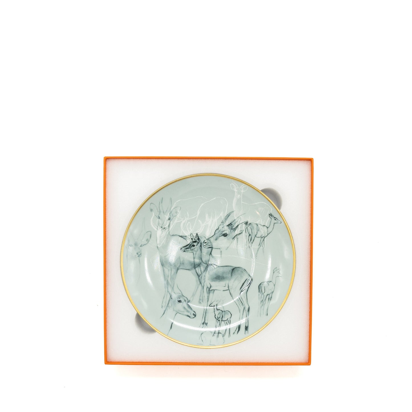 Hermes Carnets d’Equateur dessert plate (2 in a set )
