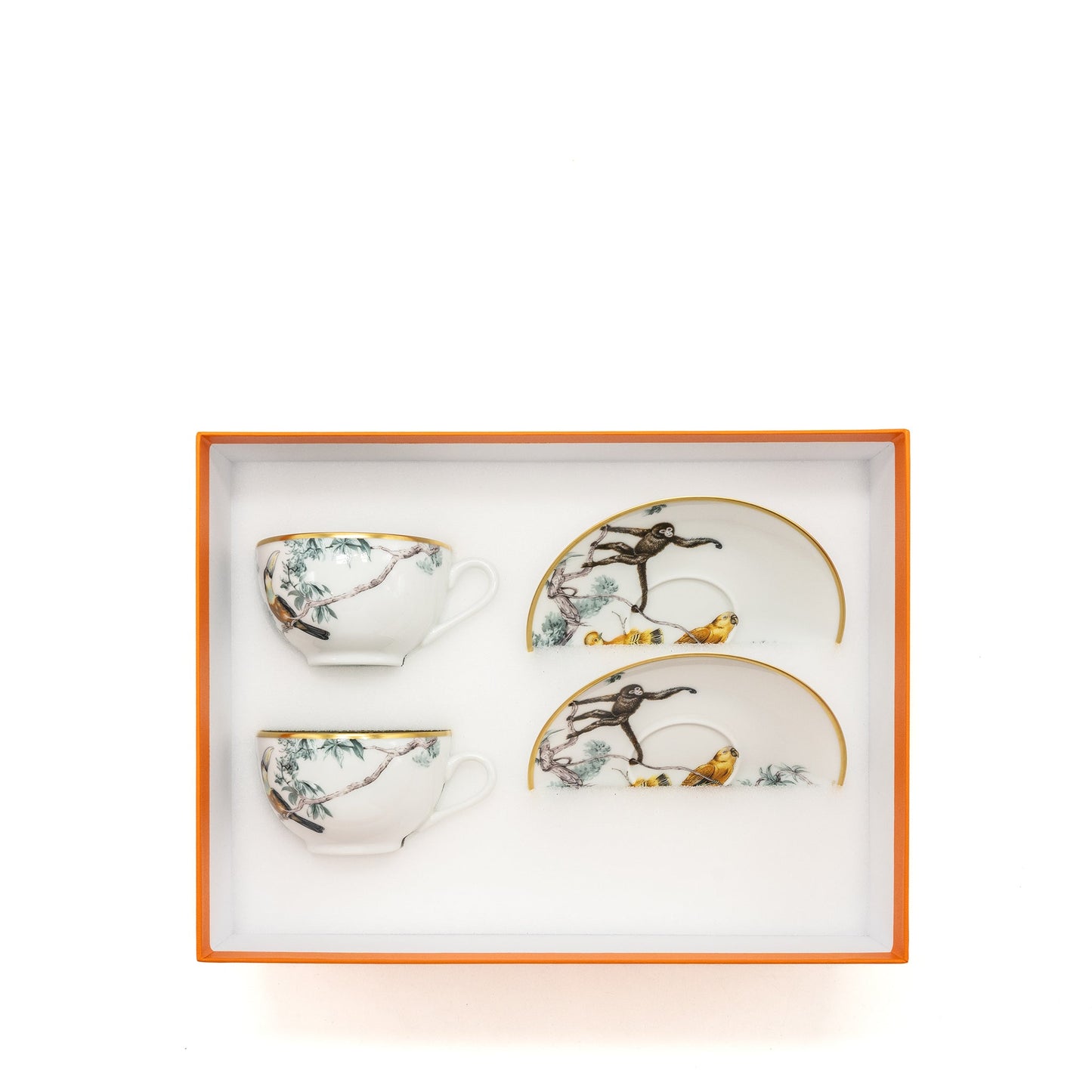 Hermes Carnets d’Equateur tea cup and saucer ( 2 sets)