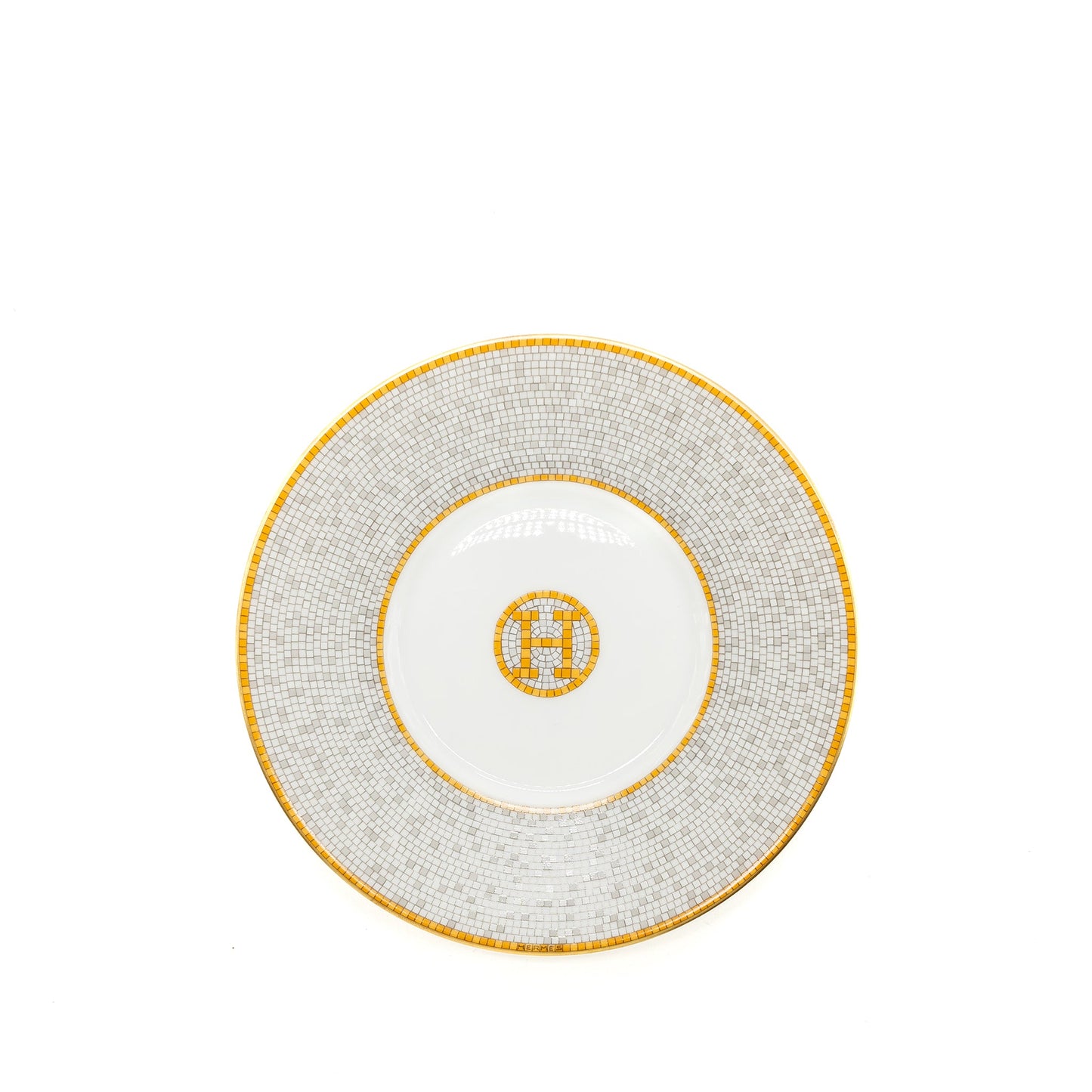 Hermes Mosaique au 24 gold tea cup and saucer (2 sets)