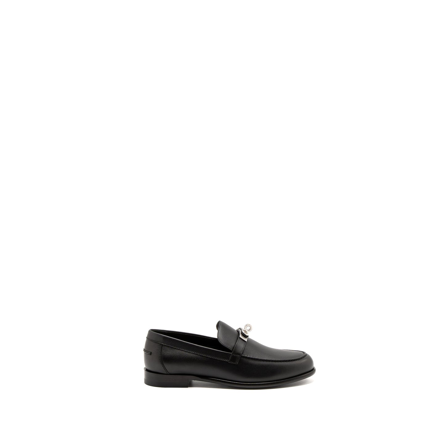 Hermes Size 37 Mocassins Destin Calfskin Black SHW