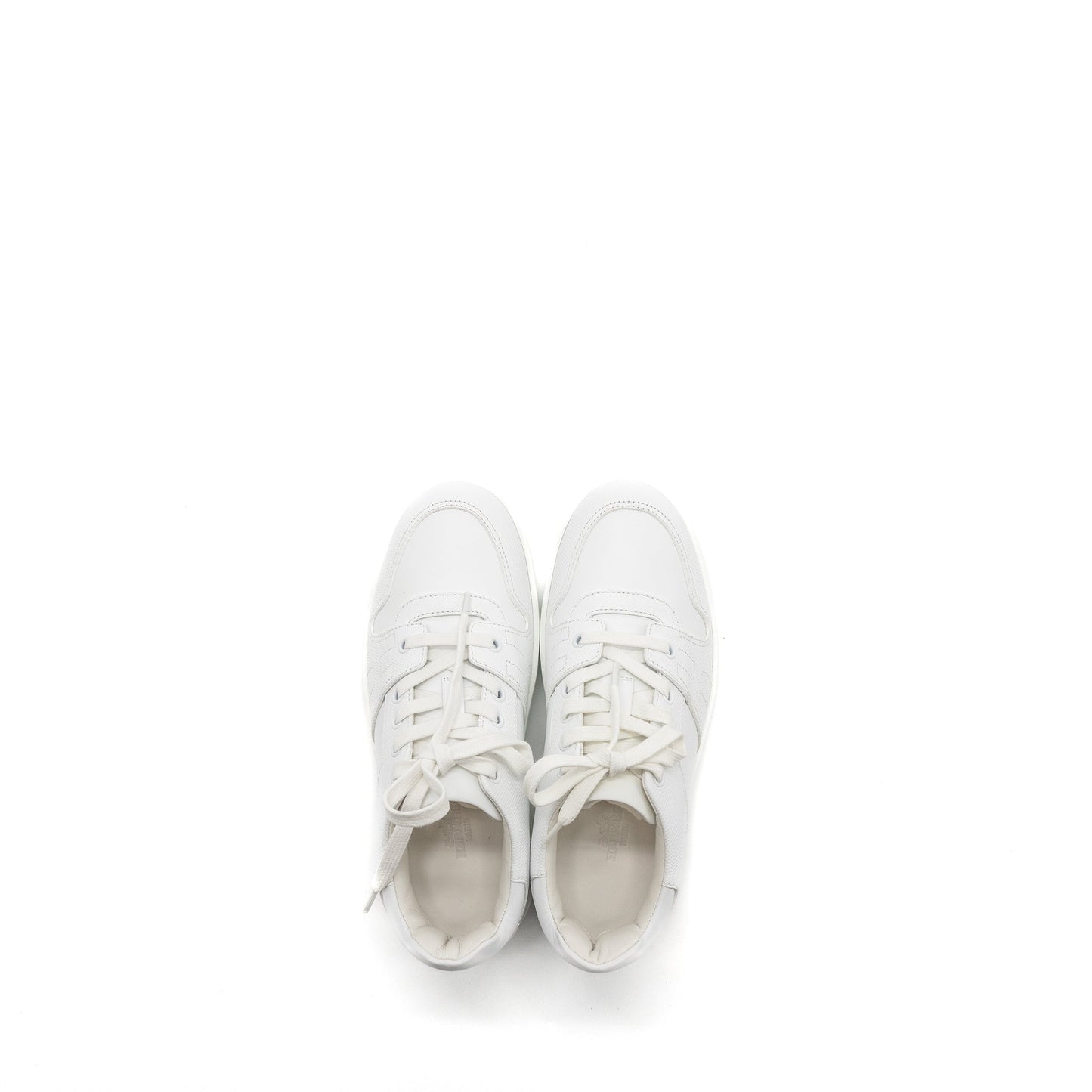 Hermes Size 37.5 Femme Free Sneaker Epsom/Calfskin Blanc
