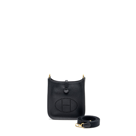 Hermes Mini Evelyne Clemence Black GHW Stamp B