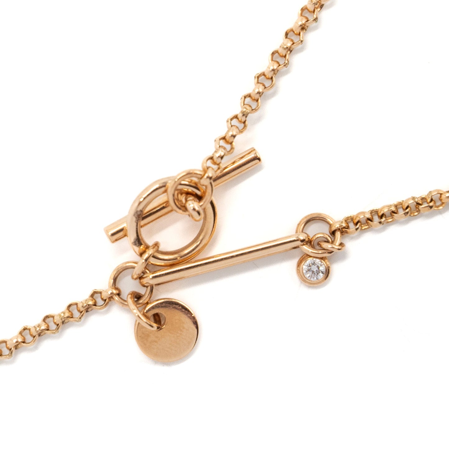 Hermes Ex-Libris Pendant Small Model, Rose Gold