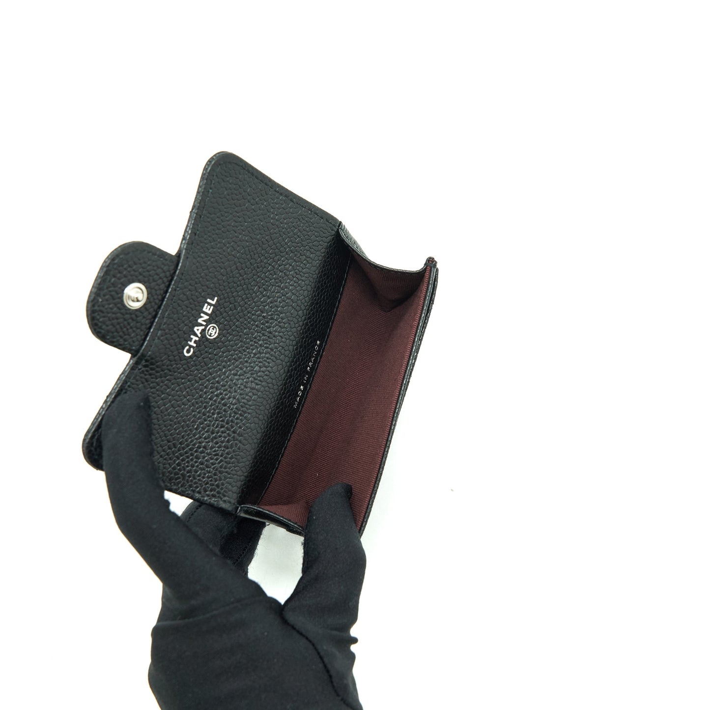 Chanel Classic Flap Card Holder Caviar Black SHW