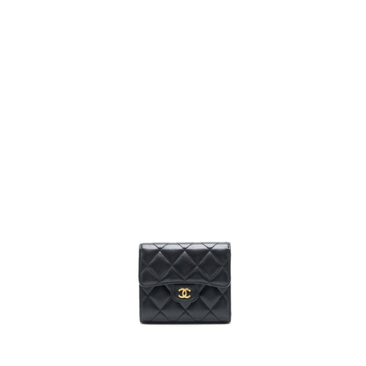 Chanel Classic Flap Wallet Lambskin Black GHW