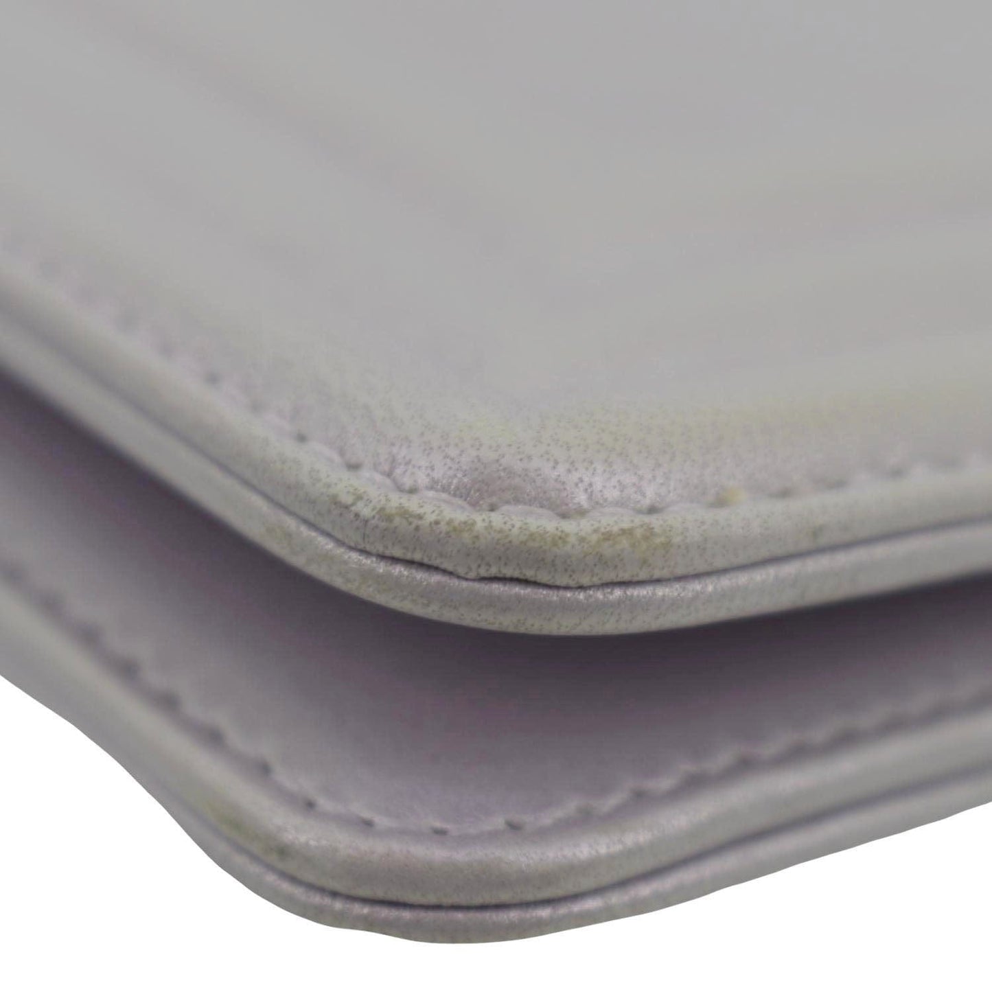 CHANEL Medium Boy Flap Metallic Chevron Shoulder Bag Light Purple