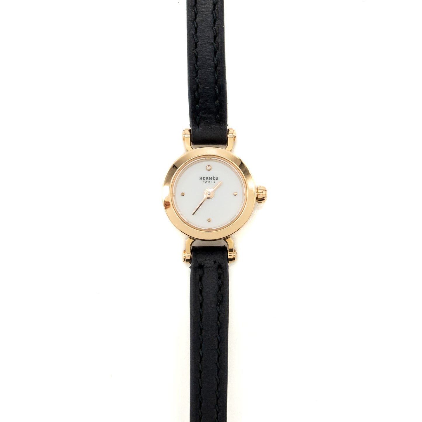 Hermes Faubourg watch mini model 15mm rose gold