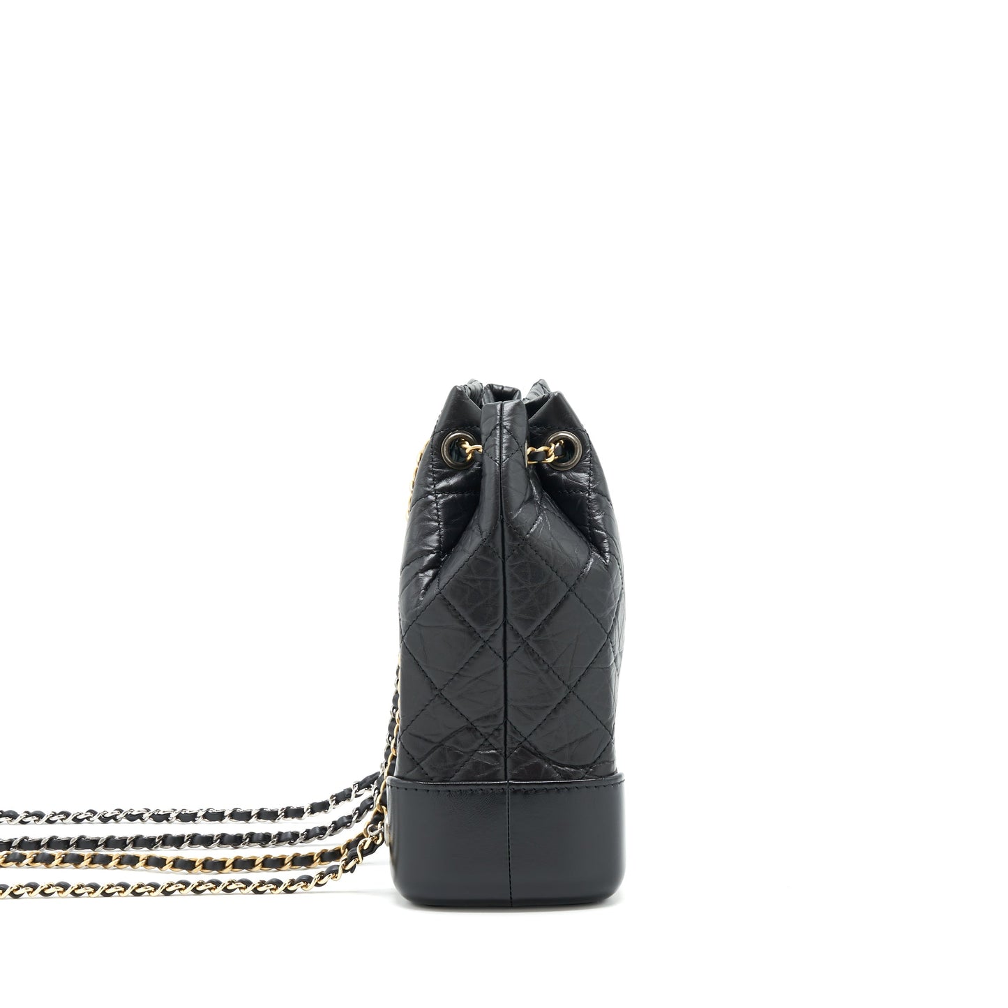 Chanel small Gabrielle Backpack black Ruthenium SHW(microchip)