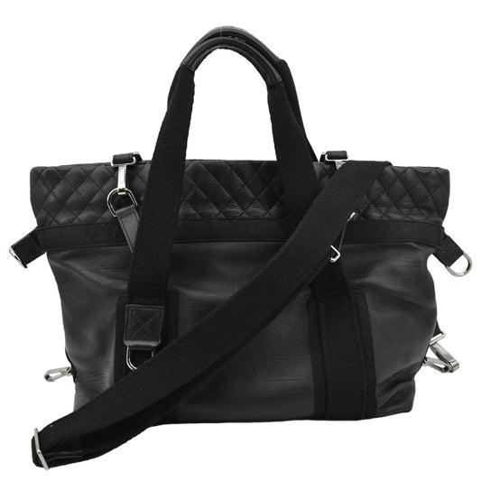 CHANEL 2way Leather Shoulder Bag Black