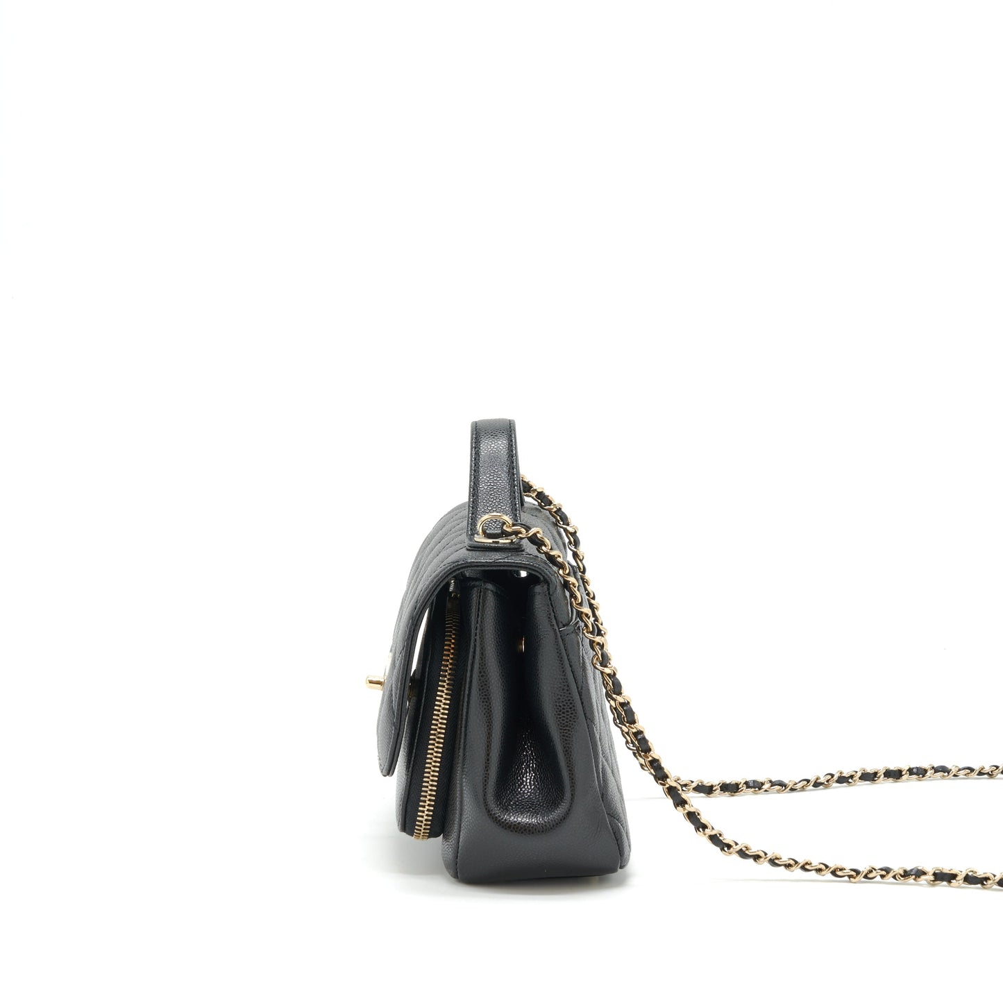 Chanel Small Business Affinity Caviar Black LGHW (Microchip)