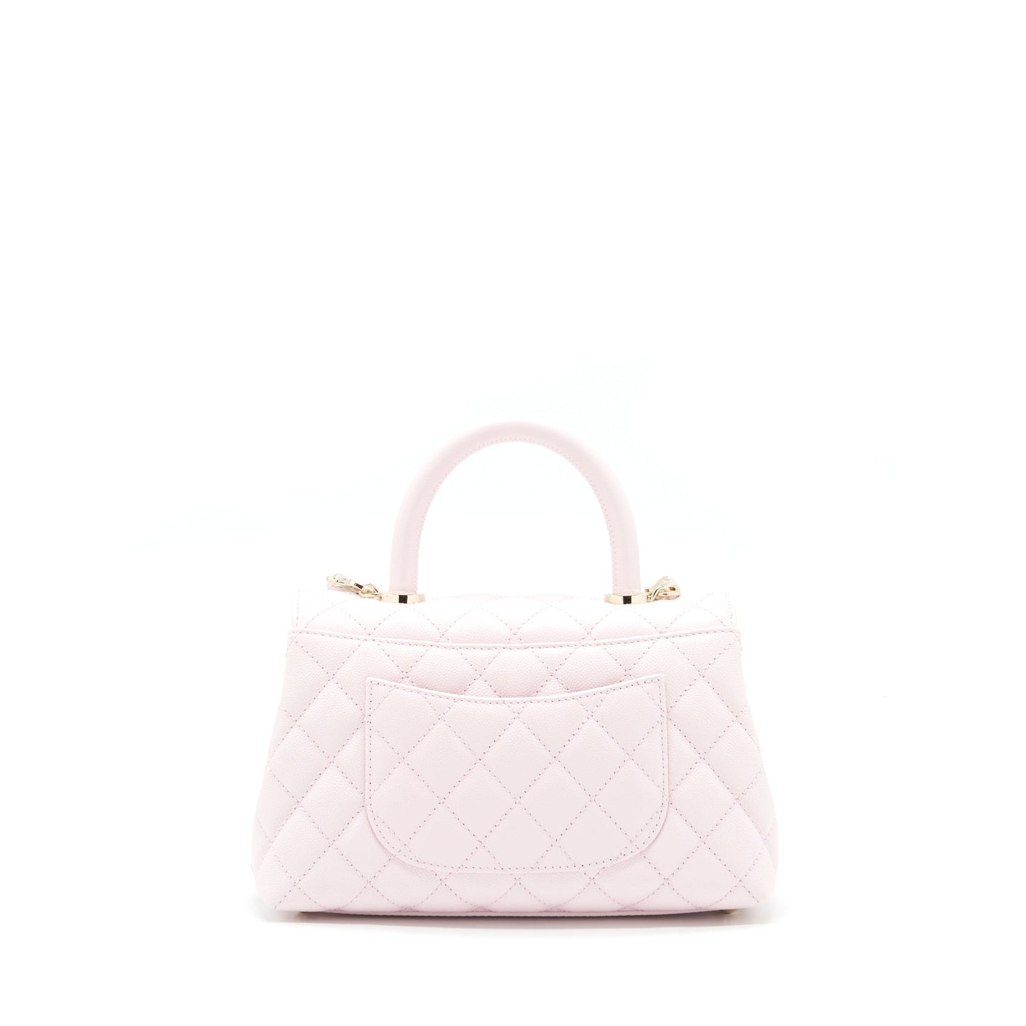 Chanel 22P Small Coco Handle Caviar Light Pink LGHW (Microchip)