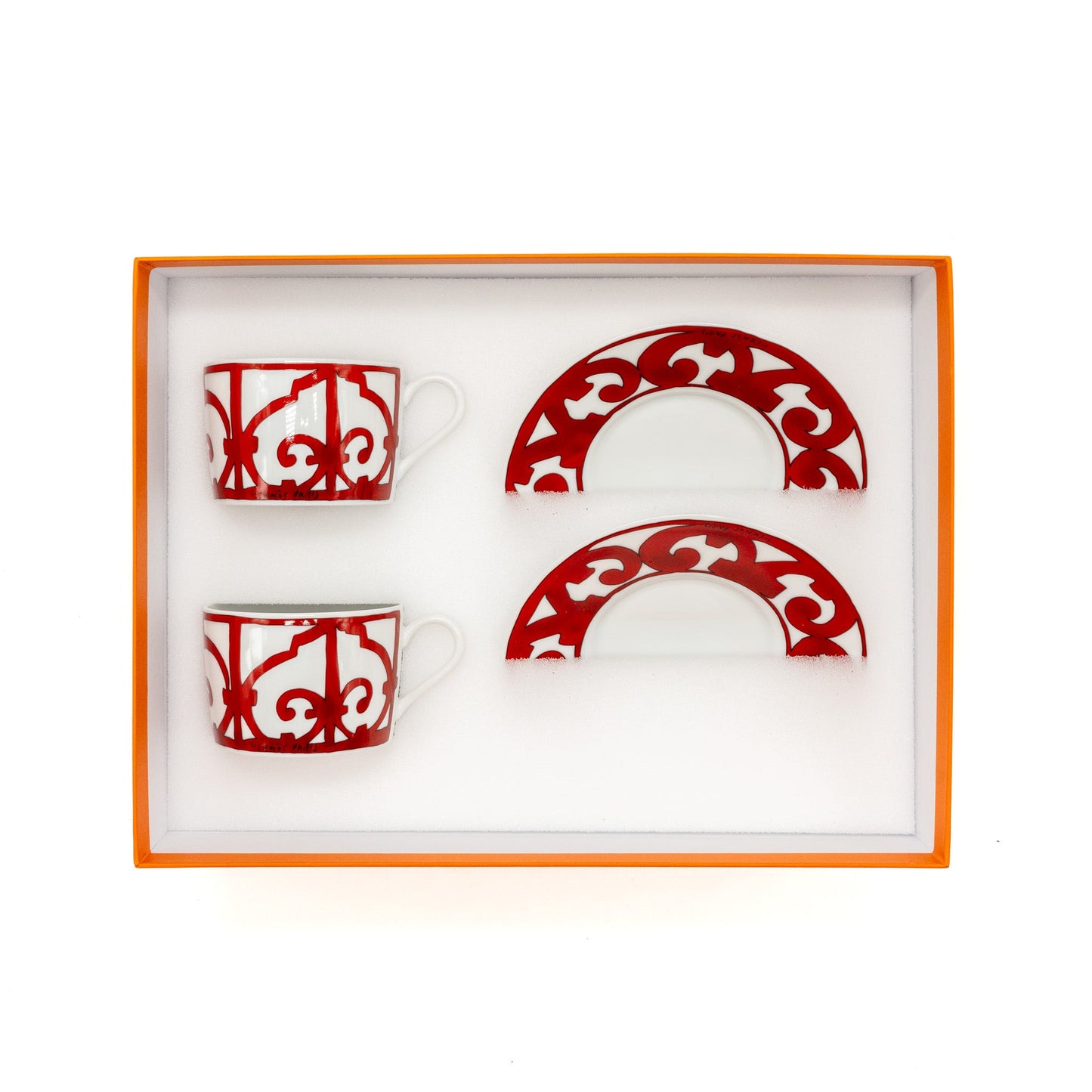 Hermes Balcon Du Guadalquivir tea cup and saucer (2 sets)