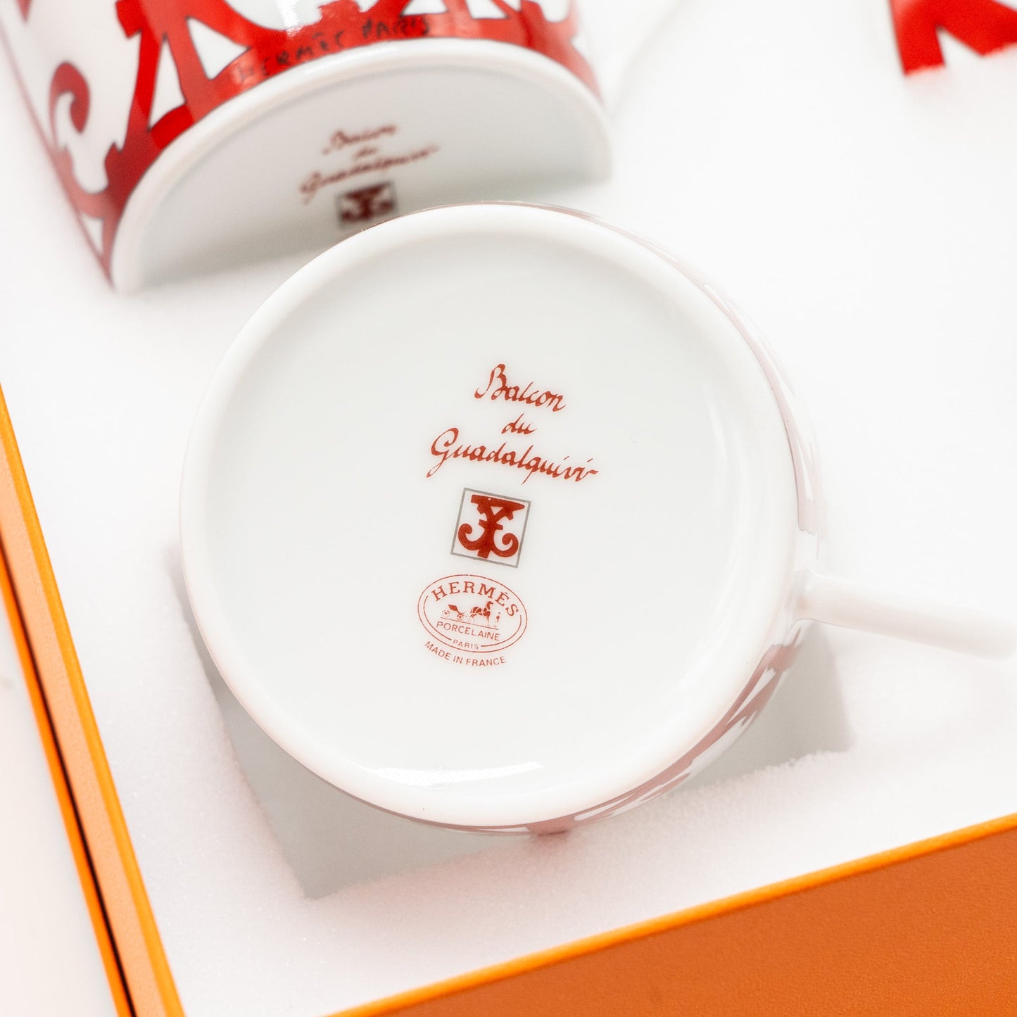Hermes Balcon Du Guadalquivir tea cup and saucer (2 sets)