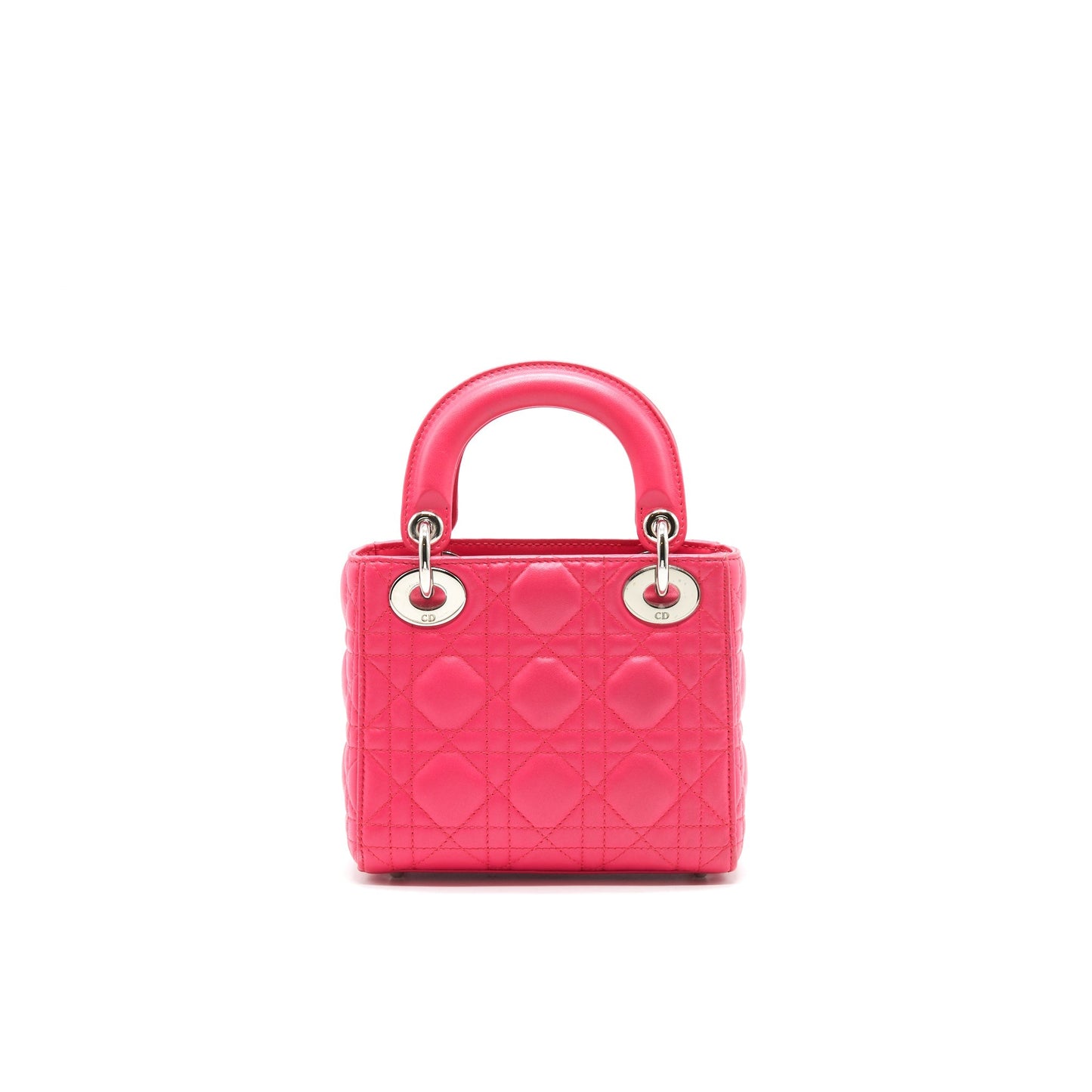 CHRISTIAN DIOR MINI LADY DIOR LAMBSKIN HOT PINK with