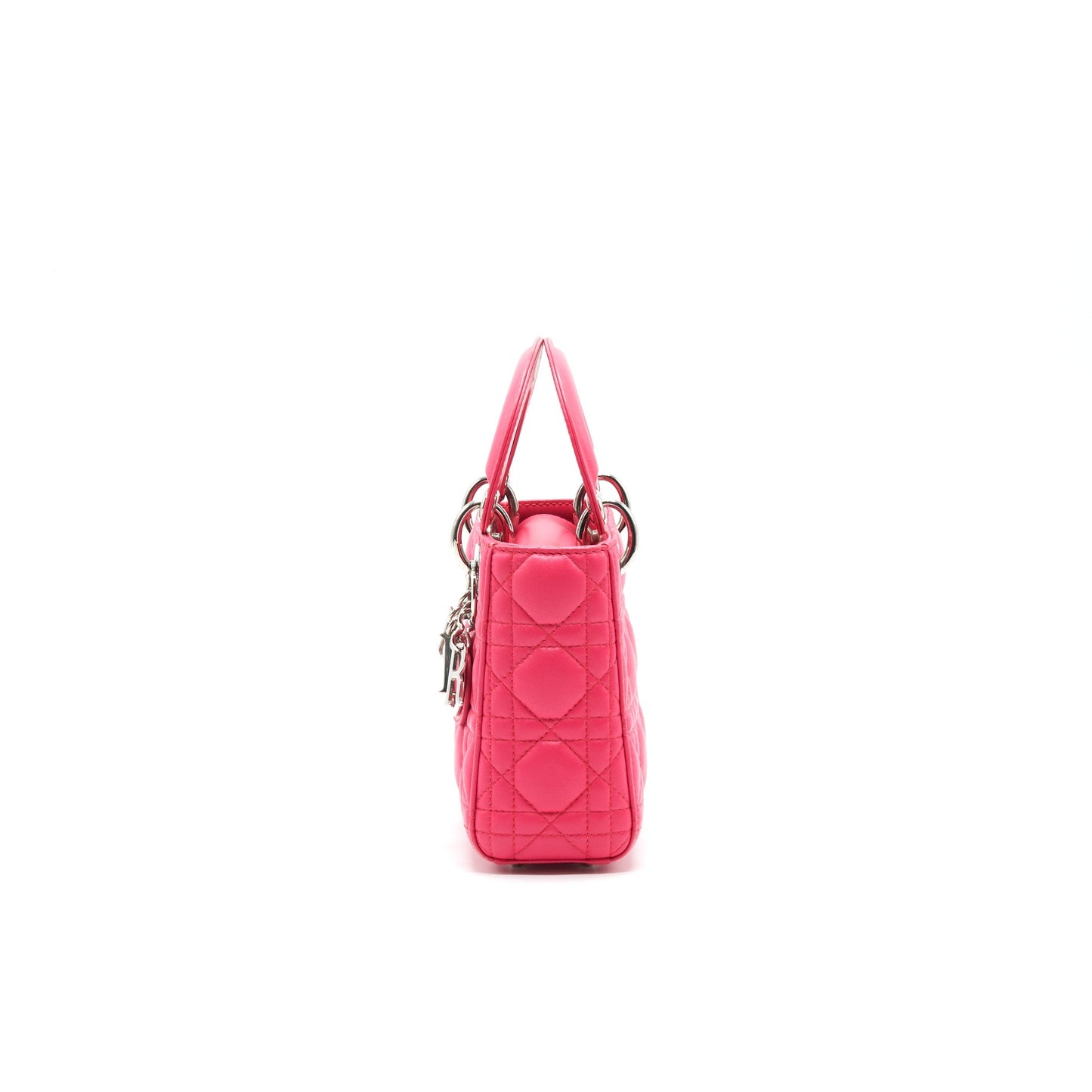 CHRISTIAN DIOR MINI LADY DIOR LAMBSKIN HOT PINK with