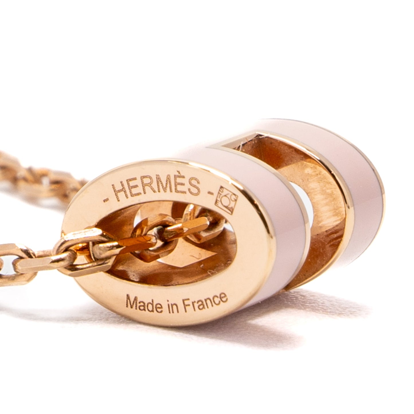 Hermes mini pop H pendant rose dragee RGHW