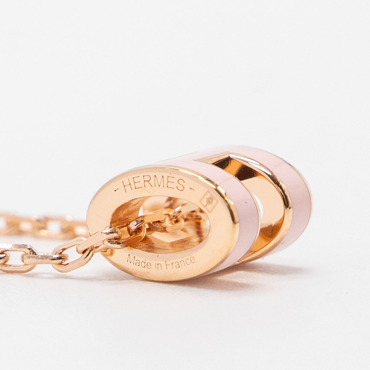 Hermes mini pop H pendant rose Dragee RGHW
