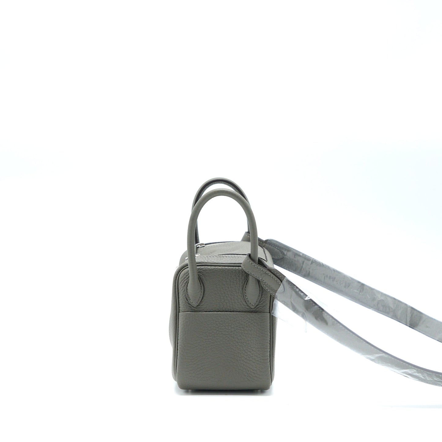 Hermes Mini Lindy Clemence 0L Gris Meyer SHW Stamp U