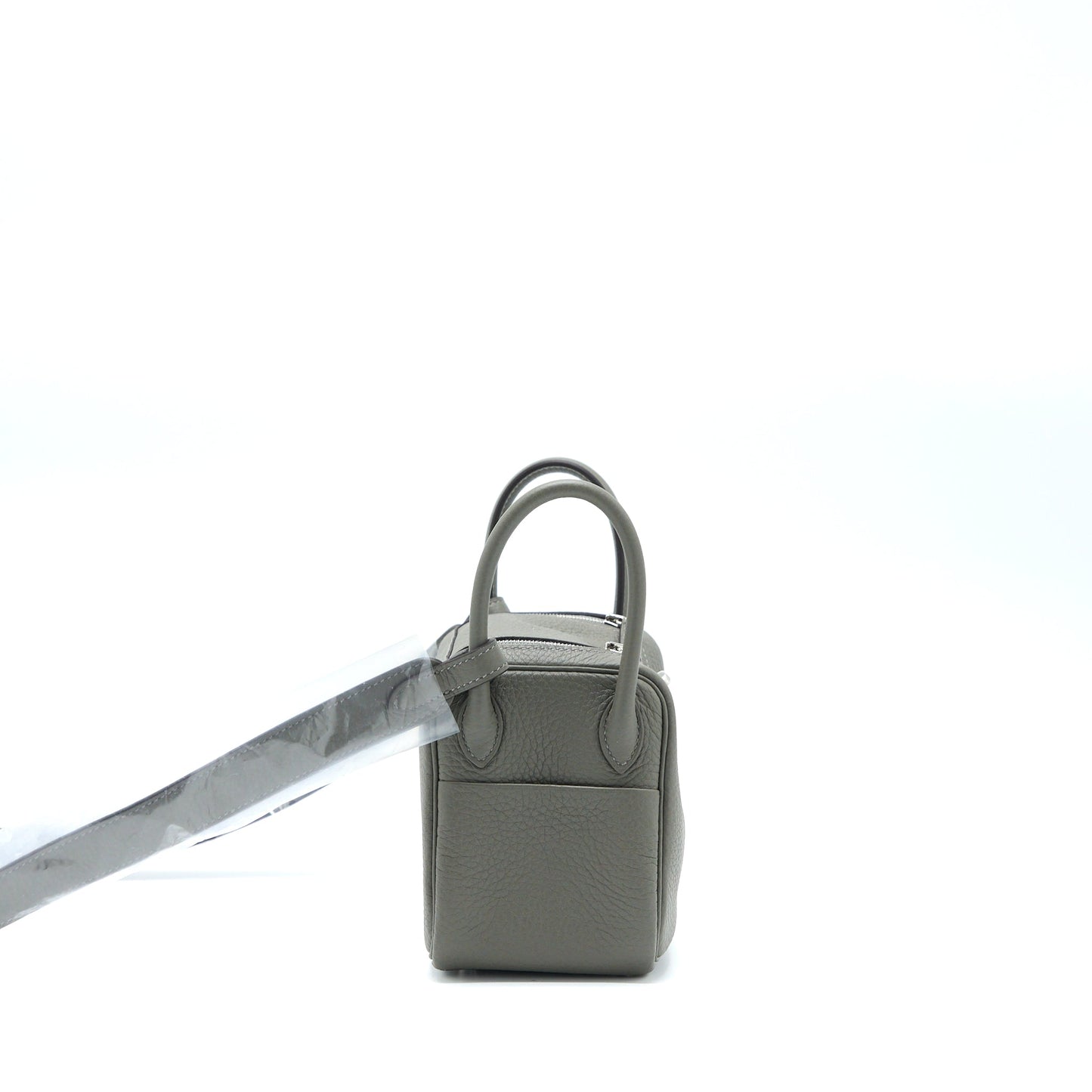 Hermes Mini Lindy Clemence 0L Gris Meyer SHW Stamp U