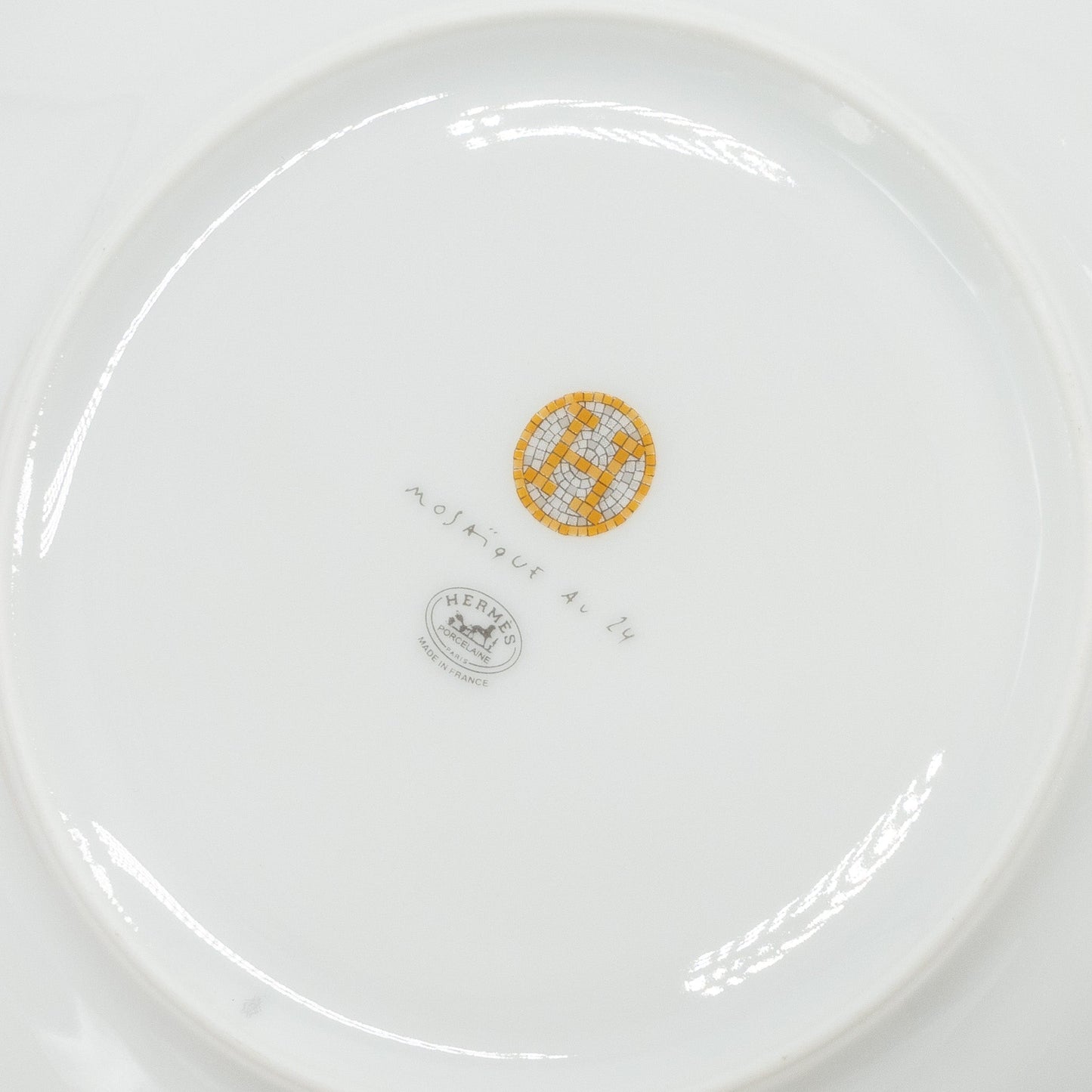 Hermes mosaique au 24 gold desert plate (2 in a set)