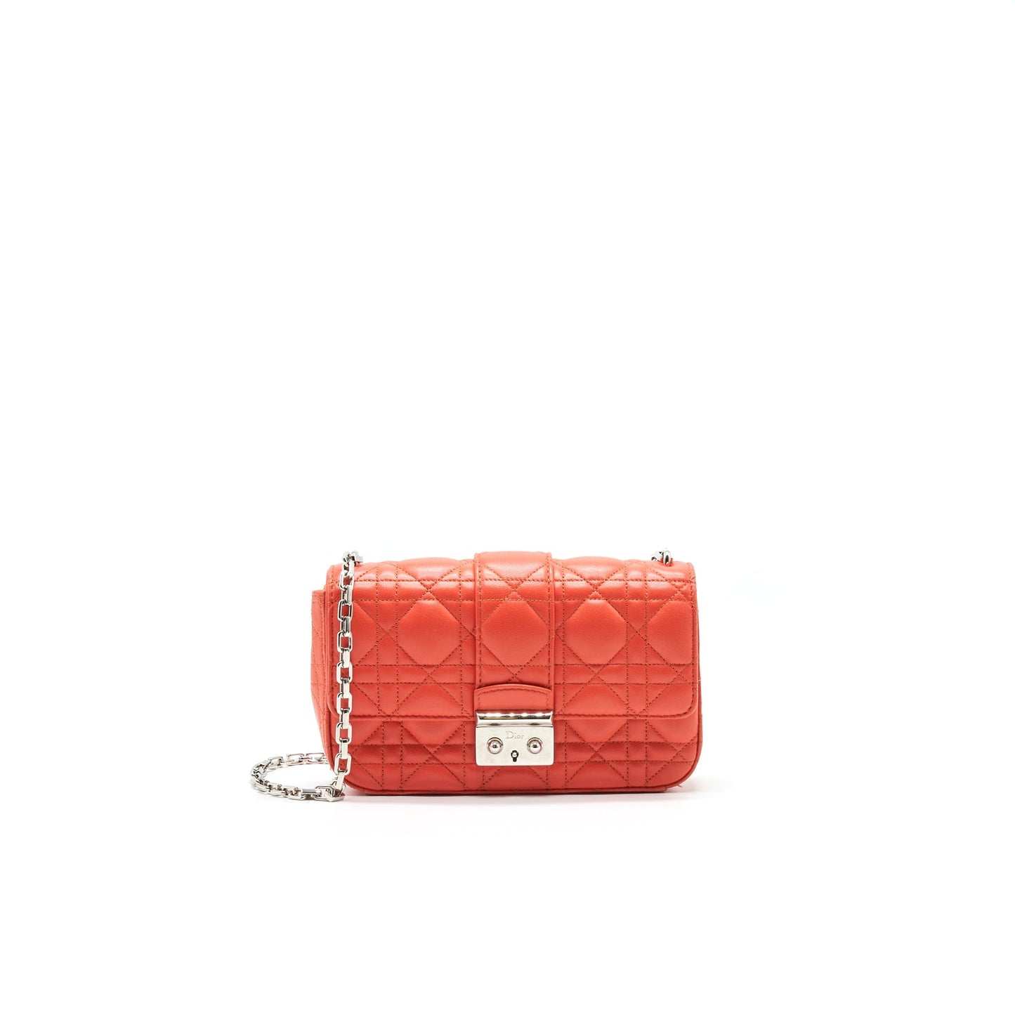 Christian Dior Small Miss Dior Flap Bag In Coral