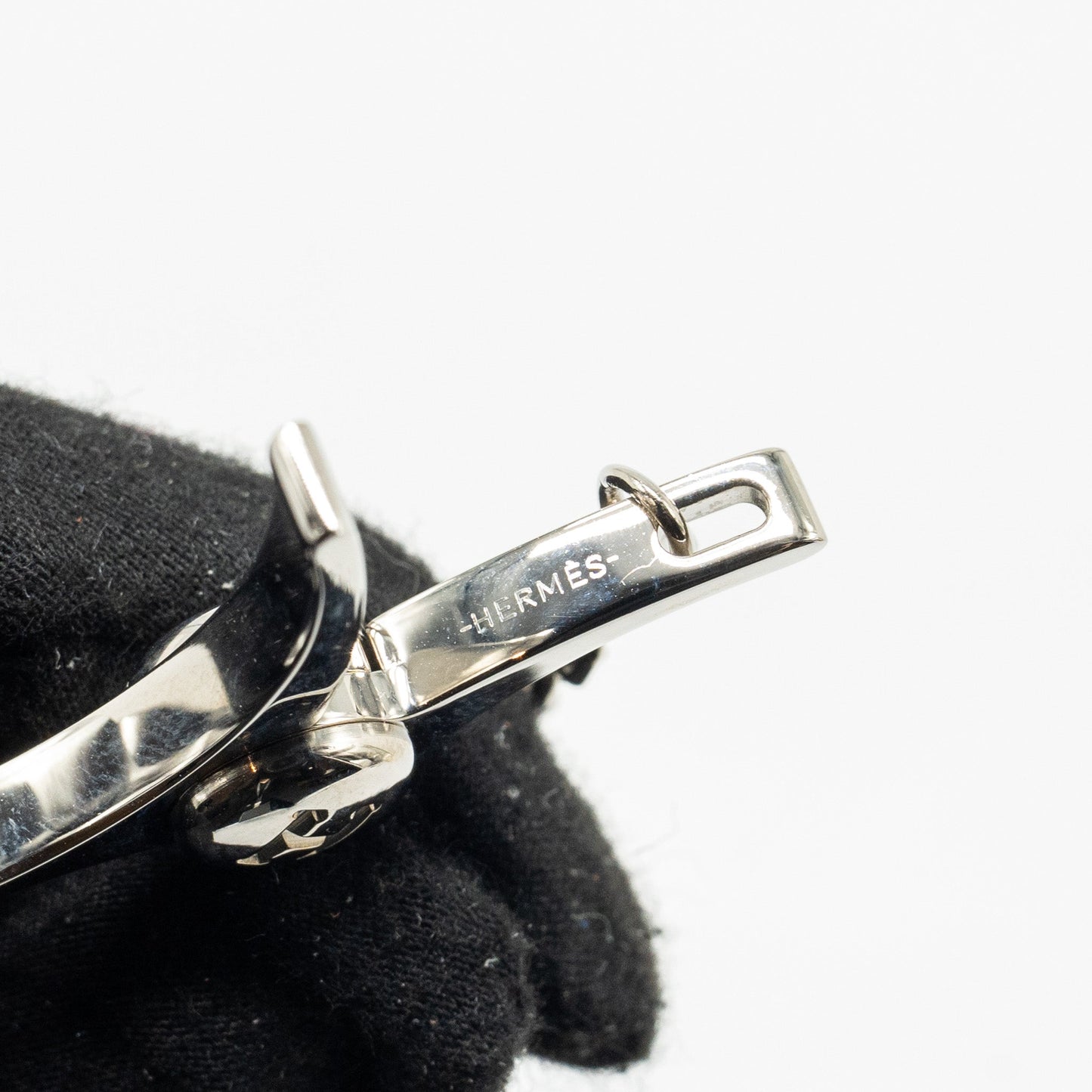 Hermes filou glove clip silver Tone
