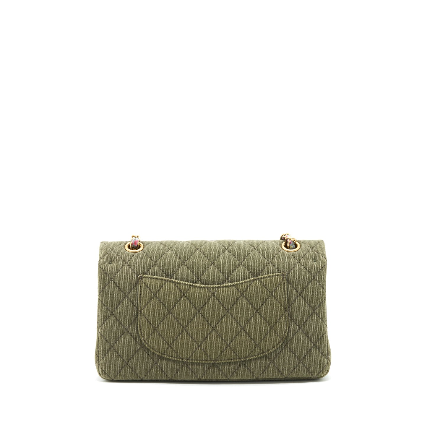 Chanel Cuba Charms classic double flap Bag canvas Green GHW