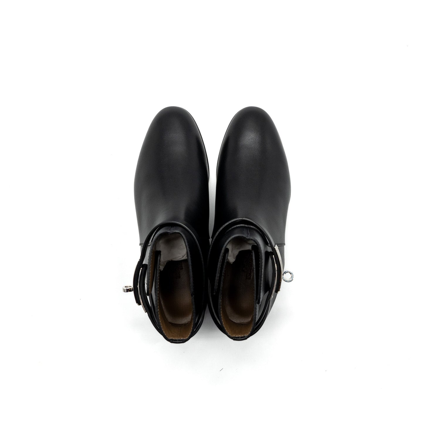 HERMES SIZE 36 NEO ANKLE BOOTS CALFSKIN BLACK SHW