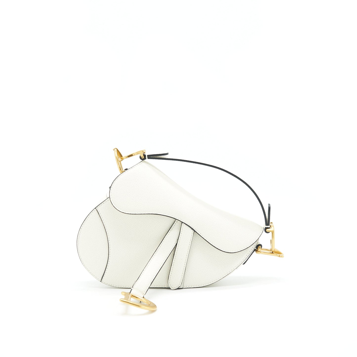 CHRISTIAN DIOR SMALL SADDLE BAG WHITE